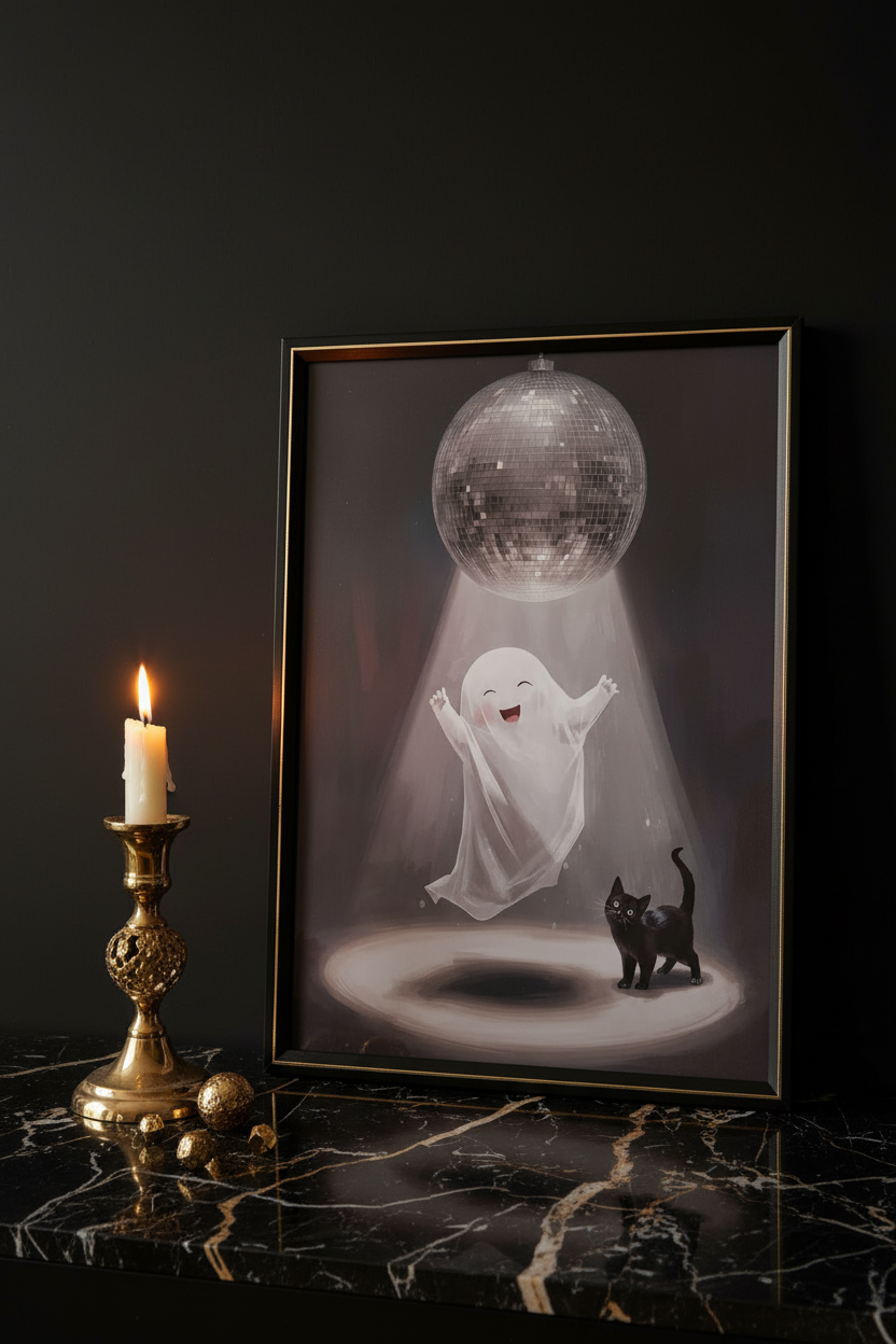 Cat & Ghost Disco | Zwart Goud