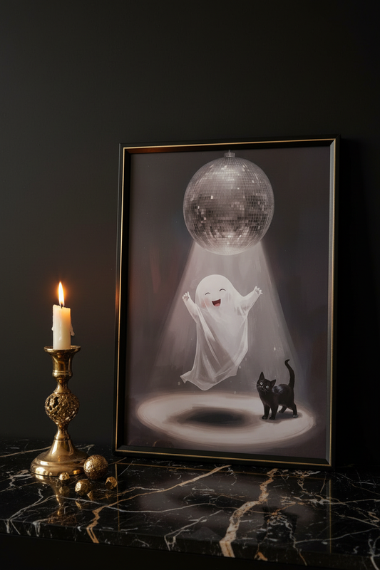 Cat & Ghost Disco | Zwart Goud